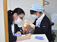歯周ポケットの深さを測定